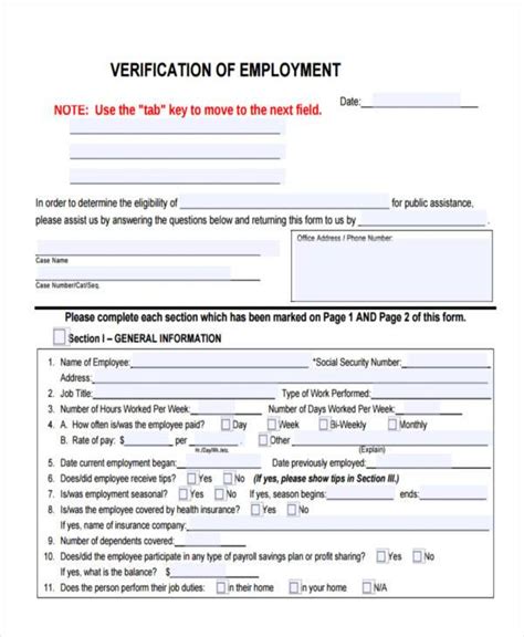 Free 35 Employment Form Samples In Pdf Ms Word Excel