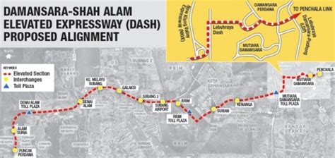 Pegawai profit from kickback from contractor. Damansara Shah Alam Highway Dash Map - Tersoal d