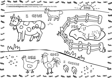 Free Printable Farm Coloring Pages Coloring Home