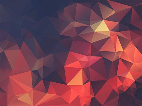 4570101 Low Poly Abstract Reflection Red Digital Art