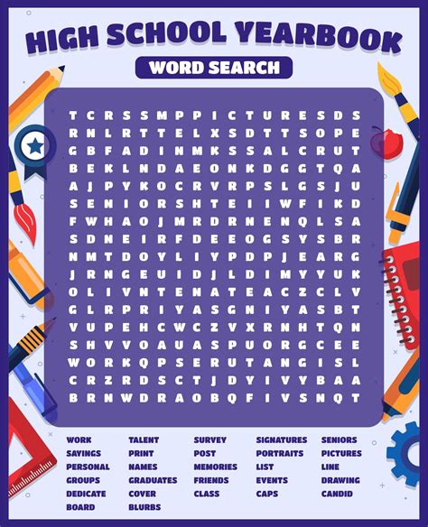 6 Best High School Word Searches Printable