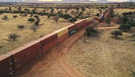 Arizona Dismantles Shipping Container Wall On Us Mexico Border The