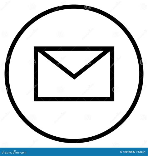 Envelope Icon In Circle Stock Illustration Illustration Of Button 128428632