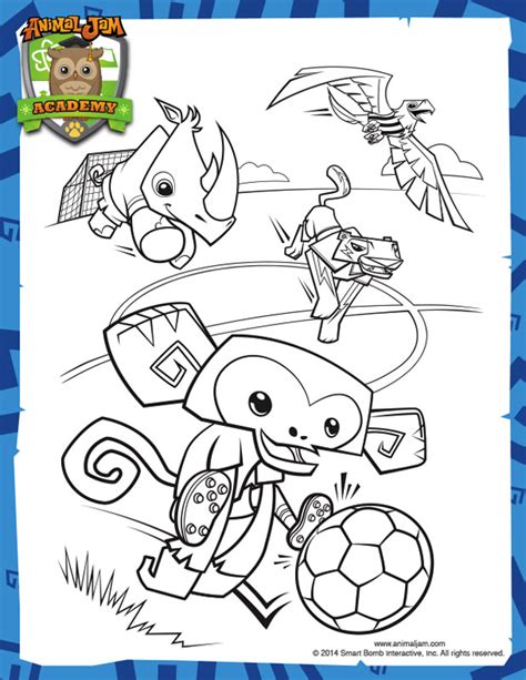 Even though greely was introduced in 2011, we did not see him appear in the game until 2013. World Cup Coloring Page - Animal Jam Academy