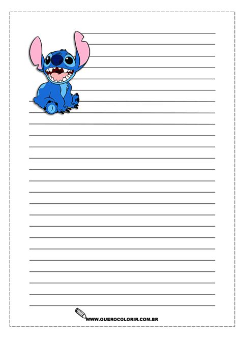 Printable Lined Paper With Stitch Design