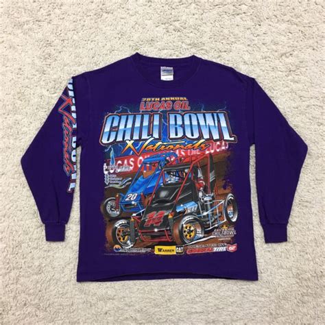 Chili Bowl Racing T Shirt Graphic All Over Size Youth Large Ebay