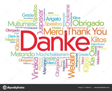 Danke Thank You In German Word Cloud — Stock Vector © Dizanna 157969310