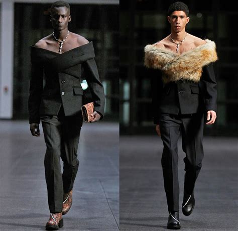 Emasculation Continues Male Fall Runway 2021 Looks Like 1950s Female