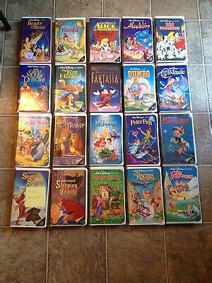 Disney Black Diamond Vhs Complete Collection Lot In Museum Worthy
