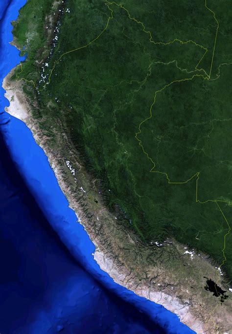 Grande Detallado Mapa Satelital De Perú Perú América Del Sur