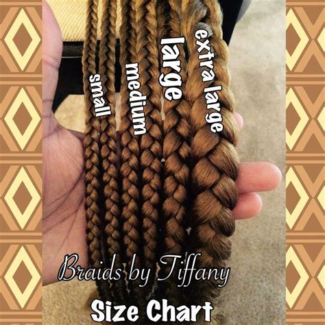 My Size Chart Boxbraidsstyling Braid Size Chart Box Braids Sizes Braided Hairstyles