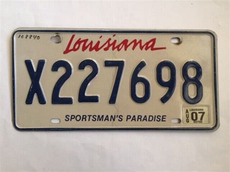 Louisiana License Plate Pagscripts