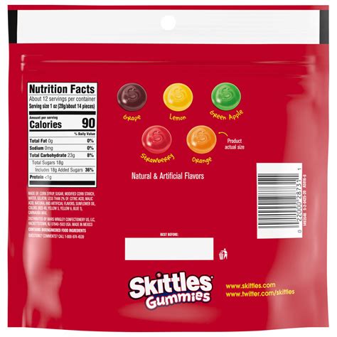 Skittles Gummies Original Flavors 12oz Five And Dime Sweets