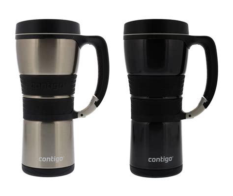 contigo extreme travel mug with handle 16oz stainless steel and black 2pk ebay