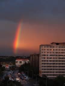 Rainbow Over The City Free Photo Download Freeimages