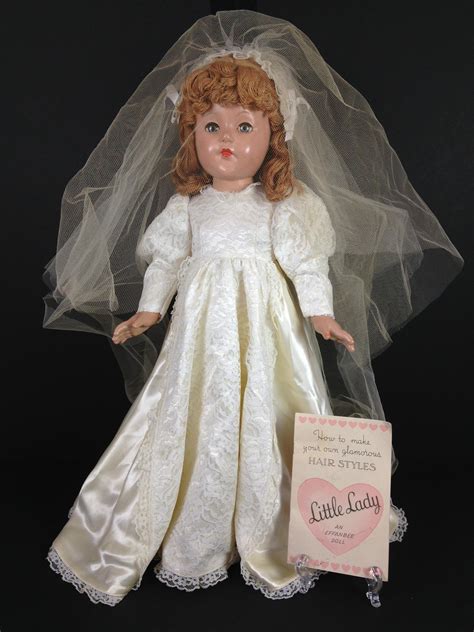 Lot 21 Effanbee Composition Anne Shirley Little Lady Bride Floss
