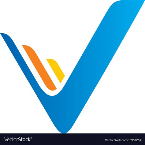 Abstract Letter V Company Logo Royalty Free Vector Image