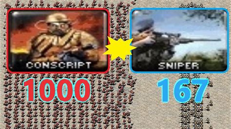 Conscripts Vs Snipers Same Cost Red Alert Youtube