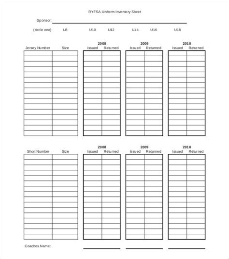 Inventory Spreadsheet Template 50 Free Word Excel