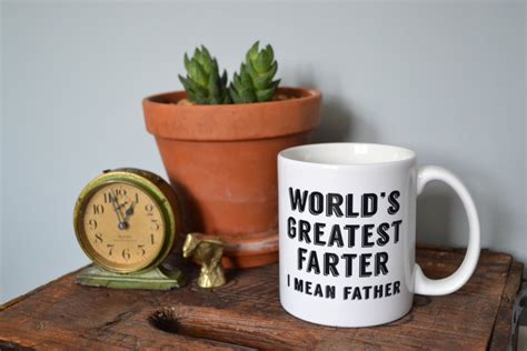 Handmade World S Greatest Farter Coffee Mug Father S Day Coffee Mug Custom Handmade Coffee Cup