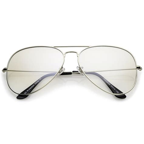 large retro clear lens aviator sunglasses 61mm zerouv