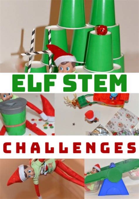 Elf On The Shelf Ideas Elf Stem Challenges Christmas Stem Christmas Stem Challenge