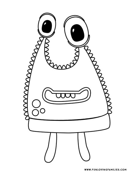 Monster Coloring Pages 4 Cute And Silly Monsters For Kids Free