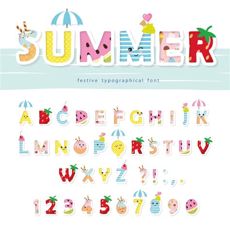 Summer Letters Clipart