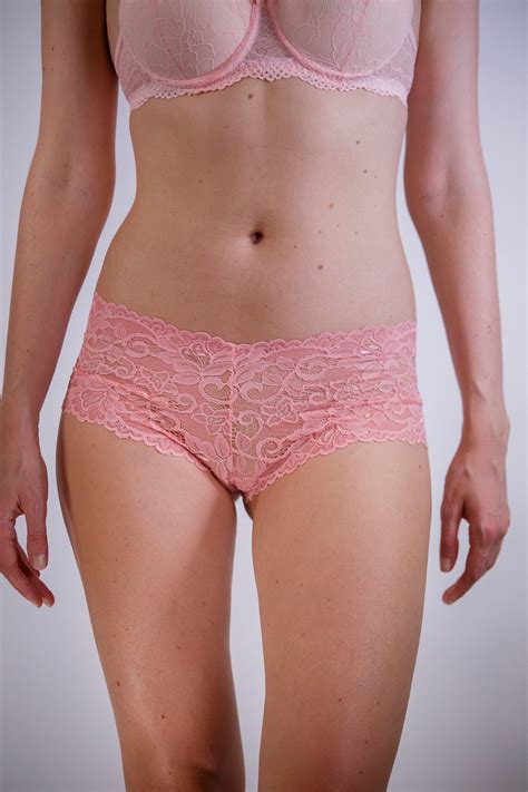 syn o classic light pink lace pantie etsy