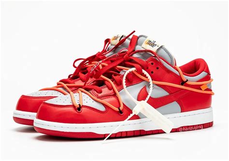 Off White Nike Dunk Low University Red Release Info