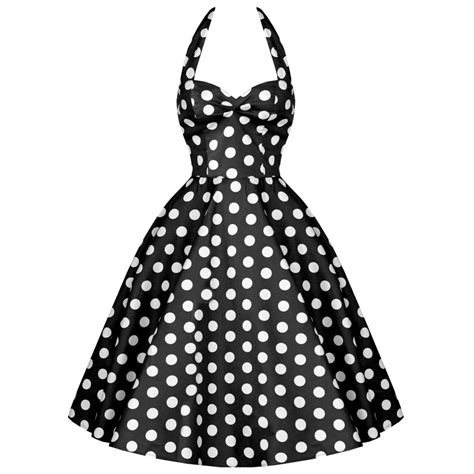 hell bunny mariam 50s polka dot swing dress in black
