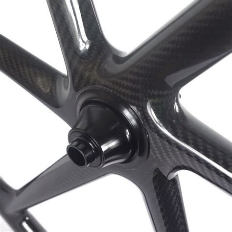 29er Carbon Fiber 6 Spokes Wheel Mountain Bicycle Wheelset 3kud Glossy