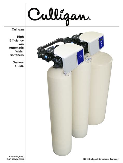 Culligan Water Softener Settings Manual