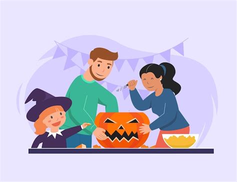 Premium Vector Happy Halloween Trick Or Treat Illustration