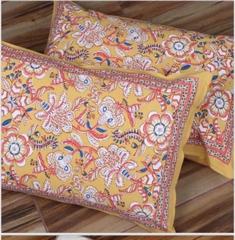 Cotton Multicolor Jaipuri Block Printed Cushion Cover Set Size
