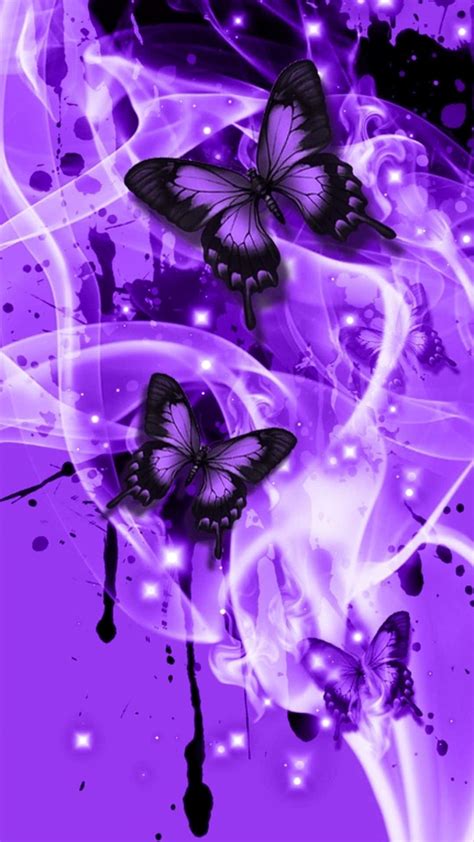 Download Purple Butterfly Iphone Wallpaper