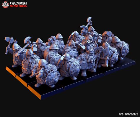 Dwarf Ironbreakers Resin 3d Printed Miniatures Kyoushuneko Table Top