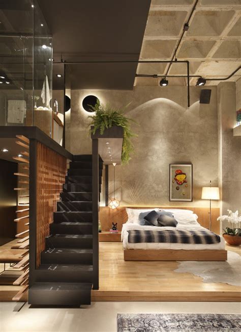 Unique Modern Loft Apartment With Elevated Glass Bathroom