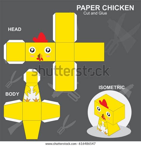 Chicken Paper Craft Template