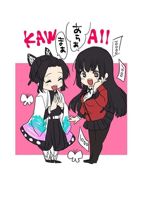 Shinobu And Yumeko Anime Demon Anime Crossover Anime Friendship
