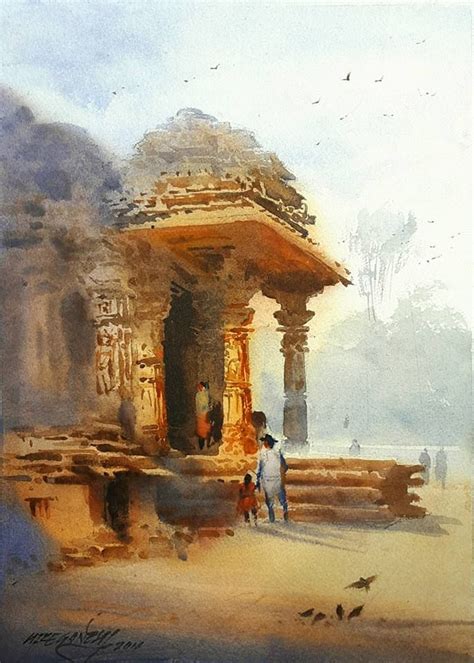 Ganesh Hire B1983 India Watercolor Paintings Nature Watercolor Art