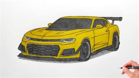 How To Draw A Chevrolet Camaro Zl Drawing Chevrolet Camaro