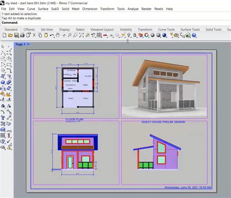Tutorial Modeling A Studioguest House Architectural Intro To Rhino