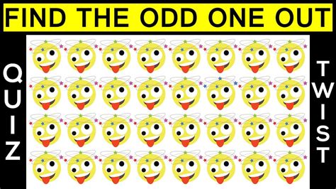 spot the odd emoji odd one find the odd emoji find the odd odd one out quiz twist