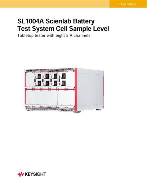 Sl1004a Battery Test System Cell Sample Level 5 A Pdf Asset Page Keysight