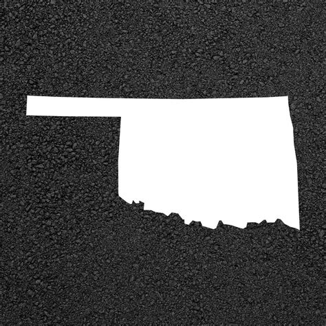 Oklahoma State Map Stencil