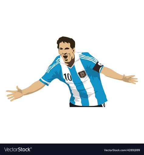 Lionel Messi Cartoon High Quality Royalty Free Vector Image