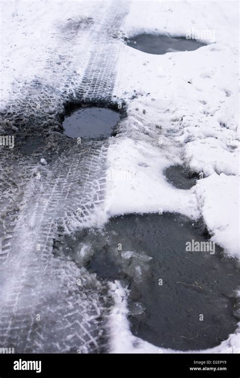 Winter Potholes Hi Res Stock Photography And Images Alamy