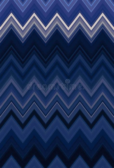 Blue Dark Chevron Zigzag Pattern Trends Stock Illustration