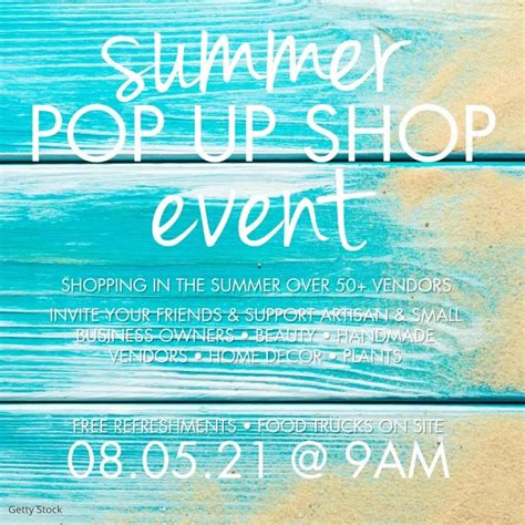 Copy Of Summer Pop Up Shop Event Ad Postermywall